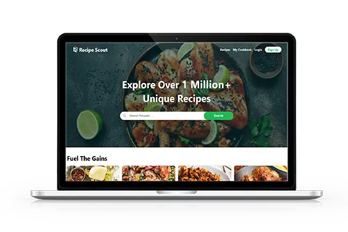Recipe Scout Laptop Mockup