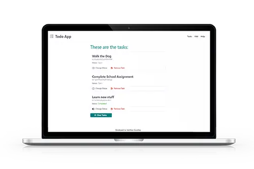 Todo App Laptop Mockup