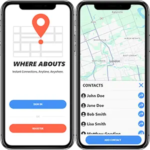 Where Abouts Phone Mockup